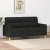 vidaXL 2-seater Sofa Black Polyester, Metal, Textilene 2-seater