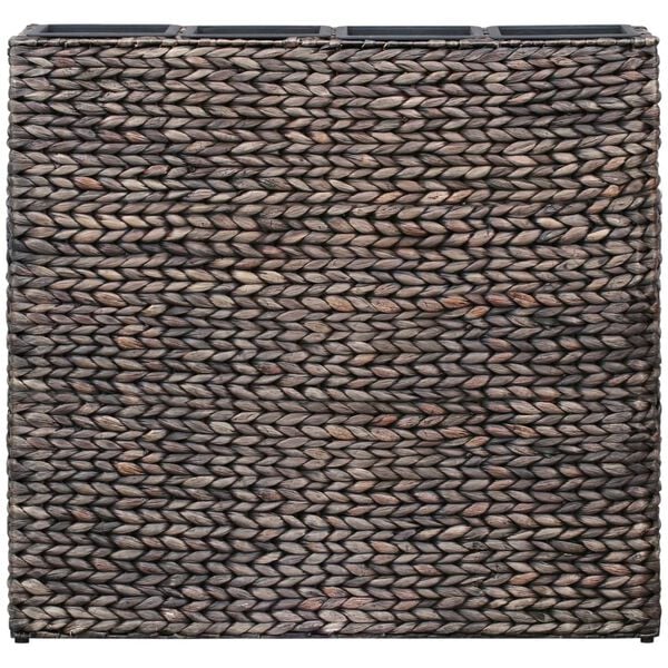 vidaXL Raised Bed Brown Water hyacinth, Steel Medium Removable Covers