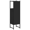 vidaXL Bathroom Cabinet Black Engineered wood and powder-coated steel