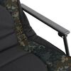 vidaXL Fishing Bedchair Camo and black Steel frame with 600D Oxford fabric