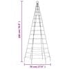 vidaXL LED Christmas Tree Warm White, Dark Green Copper, Iron 70.9 in Tall