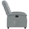 vidaXL Recliner Chair Light grey 100% polyester fabric, metal, plywood