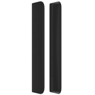 vidaXL Headboard with Ears Black 40.6"x6.3"x46.5"/50.4" Faux Leather
