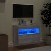 vidaXL TV Wall Cabinet Grey Sonoma Engineered Wood Medium