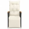 vidaXL Reclining Garden Chair Black PE rattan Single