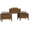 vidaXL Planter Honey Brown Solid Pine Wood Large Planters Planter