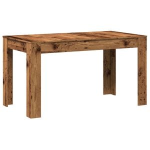 vidaXL Dining Table Old Wood Engineered Wood Medium Durable