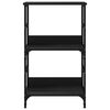 vidaXL Bookshelf Black Engineered wood 19.7x13.0x32.3 in Bookshelf