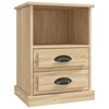 vidaXL Bedside Cabinet Set of 2 Sonoma oak Engineered wood Medium