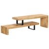 vidaXL TV Stand Natural Mango Wood Solid Mango Wood, Wrought Iron Medium