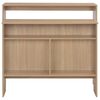 vidaXL Bar Table Oak Engineered wood 51.2 x 15.7 x 47.2 in Modern