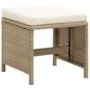 vidaXL Stool Set of 2 Beige