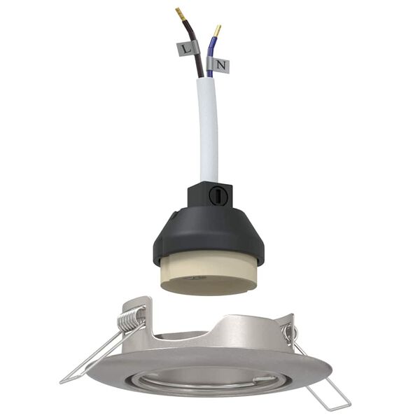 vidaXL Spotlights with Spotlights 12 pcs Silver 9 x 9 cm Metal