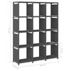 vidaXL Display Shelf Grey Fabric (100% polyester), steel 40.6x11.8x55.5 in