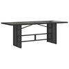 vidaXL 9 Piece Patio Dining Set with Cushions Black Poly Rattan