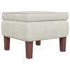 vidaXL Stool Cream Velvet (100% polyester), rubber wood