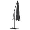 vidaXL Cantilever Garden Parasol Black Polyester, Metal Large Tiltable