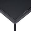 vidaXL Dining Table Black Tempered glass, steel 47.2 x 23.6 x 29.5 in