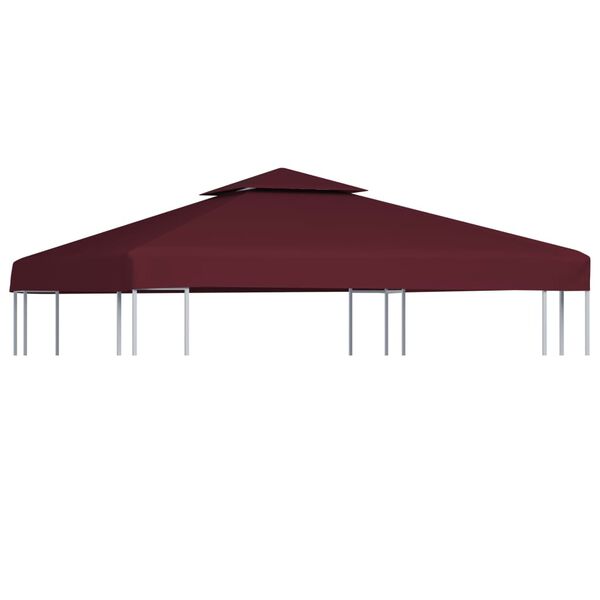 vidaXL Gazebo Top Cover Burgundy Polyester with PVC coating 10 x 10 feet