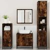 vidaXL Bathroom Furniture Set Smoked Oak Engineered wood, metal Large