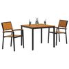vidaXL Garden Dining Set 3 pcs Black and brown