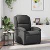 vidaXL Recliner Chair Grey Real leather, metal, plywood Single