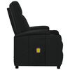 vidaXL Massage Reclining Chair Black Faux Leather