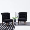 vidaXL French Chair Black Fabric