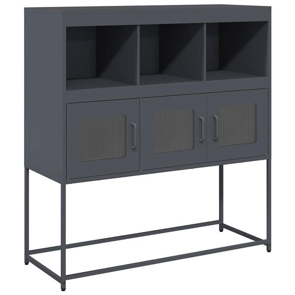 vidaXL Sideboard Anthracite Cold-rolled steel Large Doors Sideboard