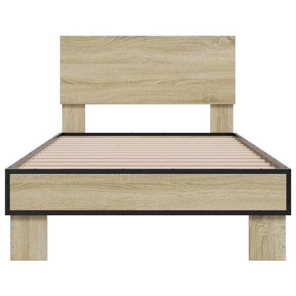 vidaXL Bed Frame Sonoma Oak Engineered wood Small Single Durable
