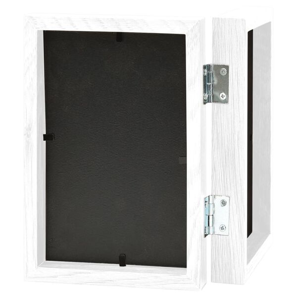 vidaXL Bifold Photo Frame White MDF, PS (polystyrene) A4 size Foldable