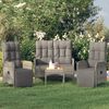 vidaXL Garden Dining Set Gray