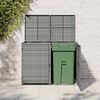 vidaXL Wheelie Bin Shed Anthracite PE rattan, powder-coated steel