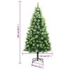 vidaXL Artificial Hinged Christmas Tree Green PVC, Metal 94.5 in tall