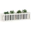 vidaXL Garden Raised Bed White Solid Pine Wood Large Durable