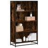 vidaXL Bookcase Smoked oak Engineered wood, Metal Tall Bookcase
