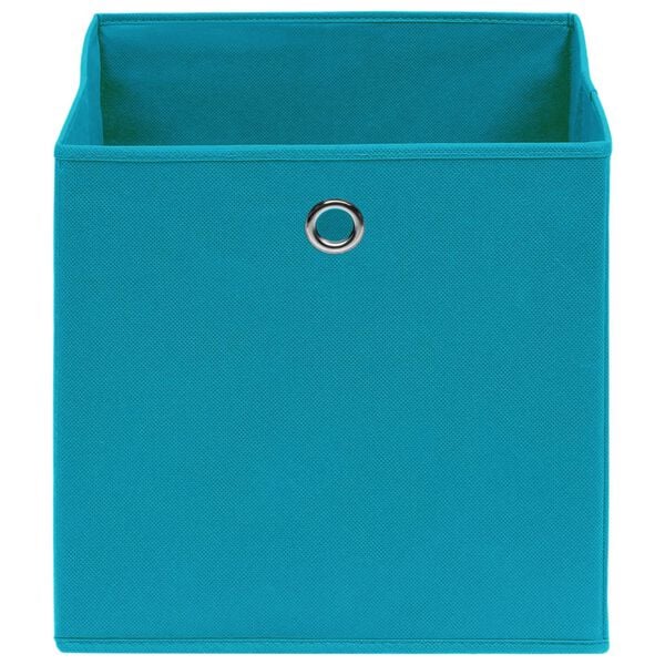 vidaXL Storage Box Set of 4 Baby Blue Non-woven fabric (100% polyester)
