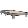 vidaXL Bed Frame Grey Sonoma Engineered wood, Metal Single Durable