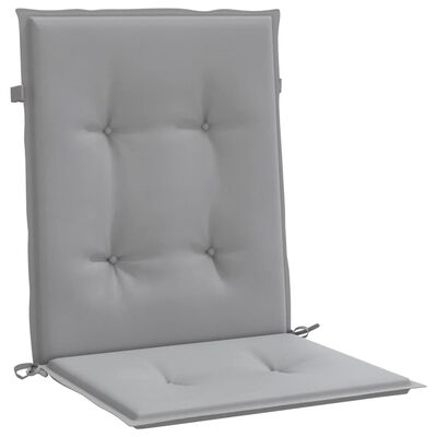 vidaXL Garden Lowback Chair Cushions 4 pcs Gray 39.4"x19.7"x1.2" Oxford Fabric