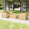 vidaXL Garden Lounge Set Brown Treated Pine Wood Large Durable