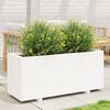vidaXL Garden Planter White Solid Pine Wood Large Decorative Inlays