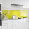 vidaXL Kitchen Backsplash 2 pcs Yellow 35.43 x 19.69 in Tempered Glass