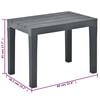 vidaXL Garden Bench Set of 2 Anthracite Plastic Standard Lightweight