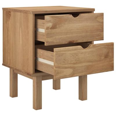 vidaXL Bedside Cabinet OTTA 18.1"x15.6"x22.4" Solid Wood Pine