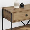 vidaXL Console Table with Drawer Brown 39.37 x 13.58 x 29.53 in Wood