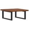 vidaXL Basin Shelf Dark Brown, Black Solid oak wood, Steel Medium