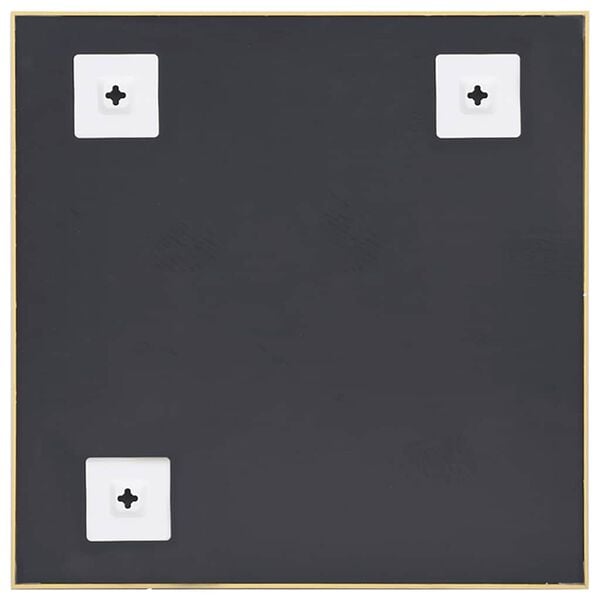 vidaXL Mirror Gold Glass 23.6 x 23.6 in Stylish Look Mirror Square