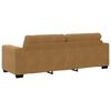 vidaXL Sofa 3 pcs Brown Linen-blend Fabric