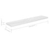 vidaXL Wall Shelf Set of 4 High gloss white Honeycomb MDF, metal