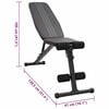 vidaXL Weight Bench Manual Black 131 x 41 x 110 cm Steel